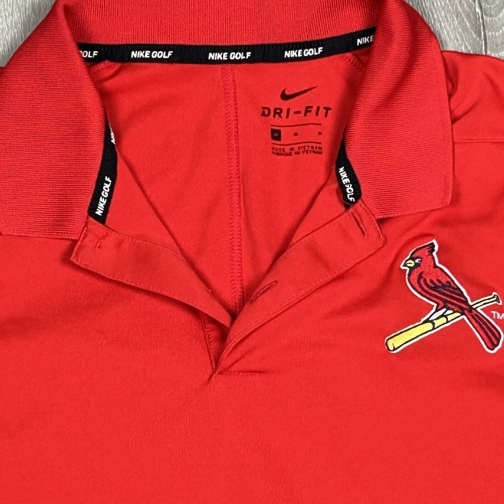 Nike Golf S/S Men's Polo Shirt Dri-Fit Red NFL Arizona Cardinals Football Sz Med